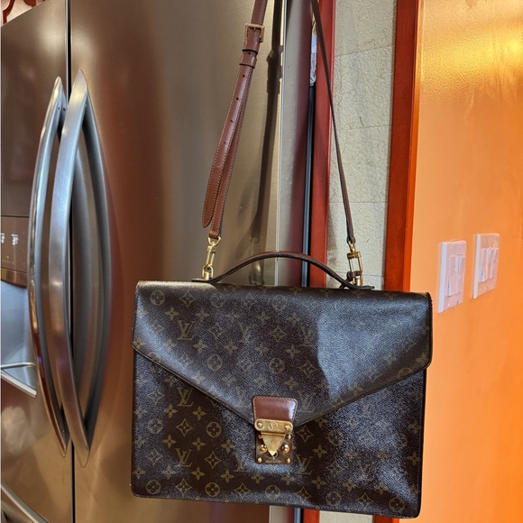 LV Brown Monogram Briefcase. - Picture 1 of 10